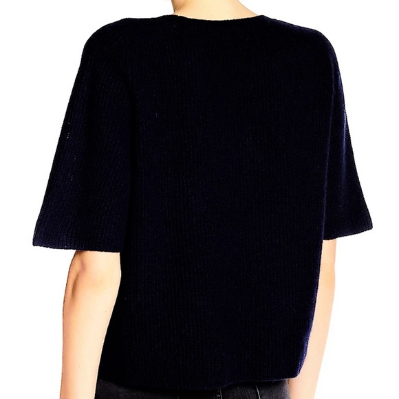 Frame Denim Cashmere Baby Wool Yak Sweater Tee Black Crew Neck Small - Picture 8 of 8